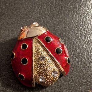 Gold Ladybug Brooch